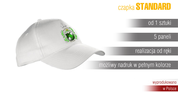 czapki z nadrukiem białe tanie 