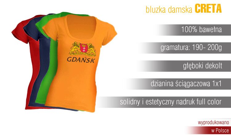 bluzka z nadrukiem damska