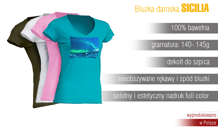 Bluzka z nadrukiem damska