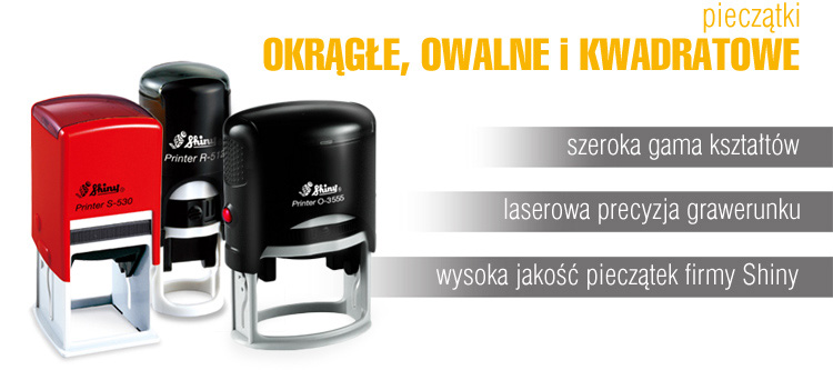 pieczątki okrągłe owalne kwadratowe extrema kraków