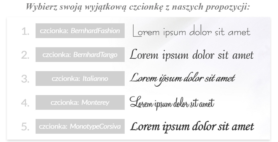 Wybierz czcionkę