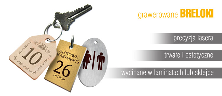 breloki grawerowane znakowane hotelowe pensjonat pokoje 
