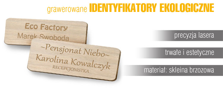 identyfikatory sklejka