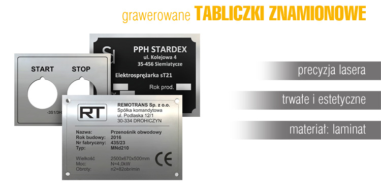 tabliczki znamionowe